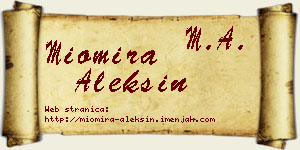 Miomira Aleksin vizit kartica